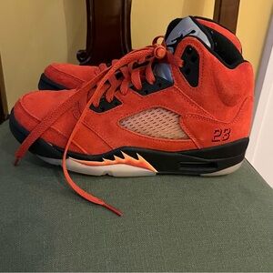 Nike Air Jordans 5 Retro Mars Dunk Sneakers Orange